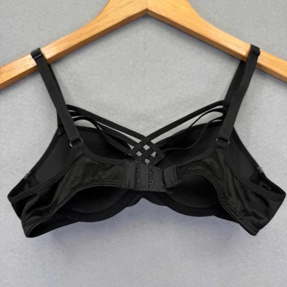 Undressed by Marlies Dekkers Black Strappy Cage‎ Push Up Bra 30B 15-15421